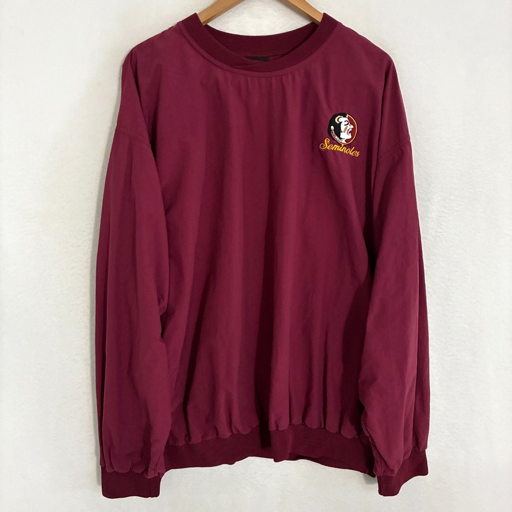 Vtg TSI Florida State University Seminoles Windbreaker Pullover XL USA Made FSU